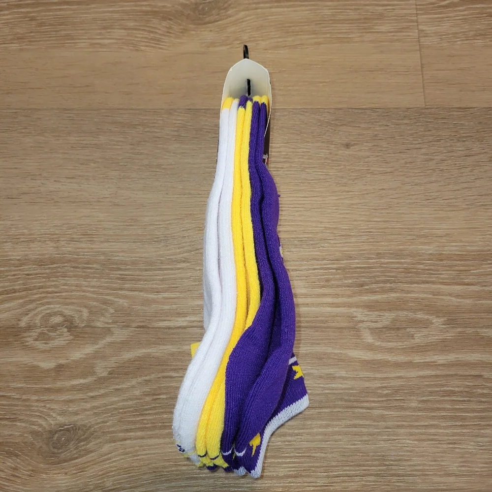 NBA Los Angeles Lakers Mens Low Cut Socks 3 Pair Size 6-12 New